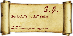 Serbán Jázmin névjegykártya